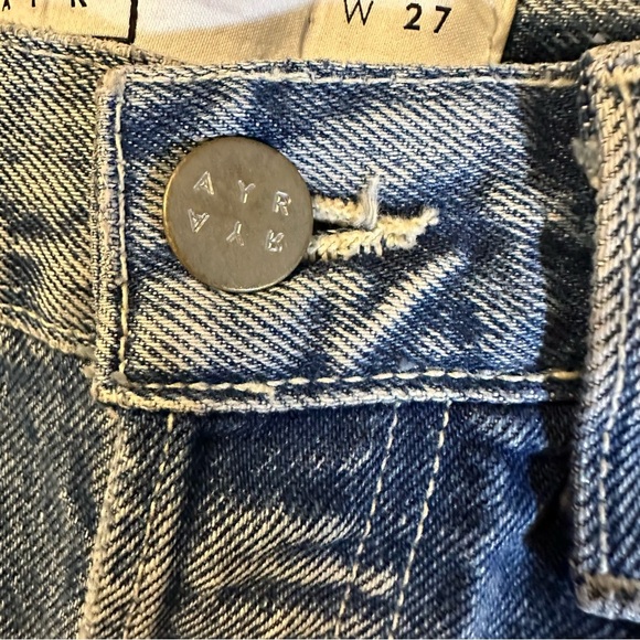 AYR Denim shorts Button fly Raw Hem Size 27 (B3 - Picture 5 of 15